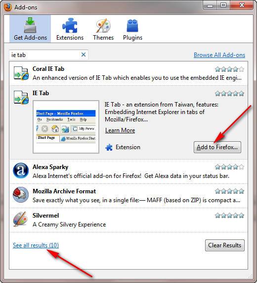 IE Tab