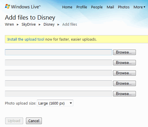 Install Upload