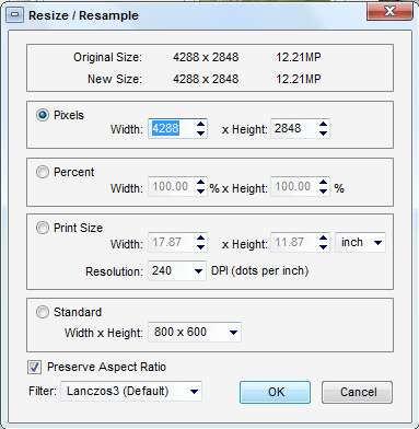 Resize/Resample