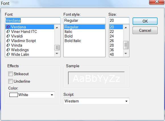 Font Options