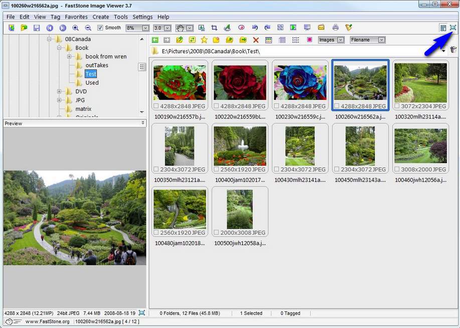 full screen view