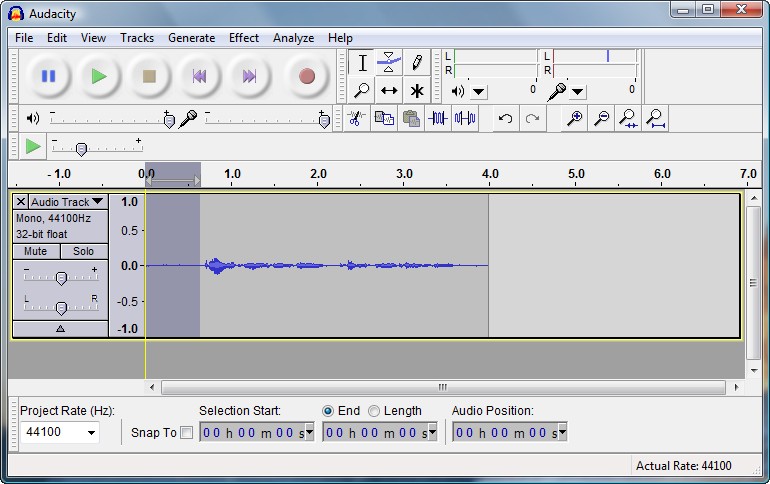 Audacity Screen Shot