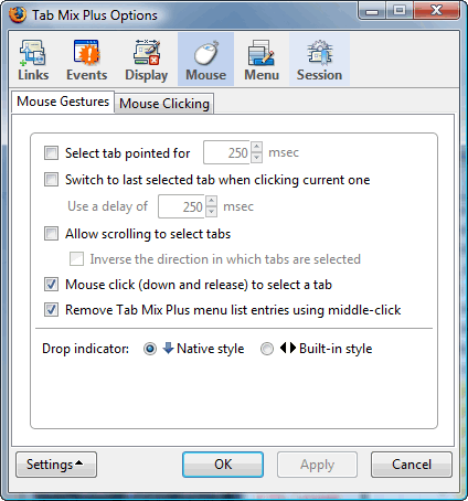 Tab Mix Plus Options